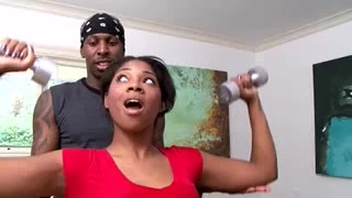Cute black girl gives sex lessons