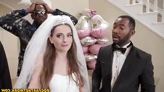 Naked bride-to-be sucking the cock