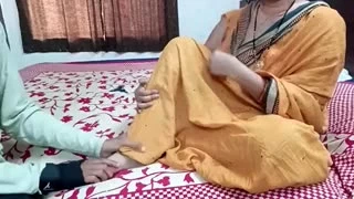 Hindu stepmother on a massage