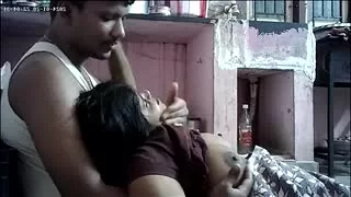 Housewife with boobs deep kissing