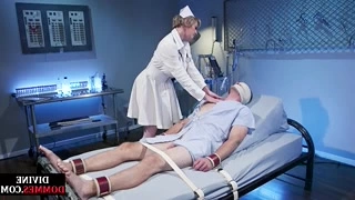 Submissive nurse fucking with patient