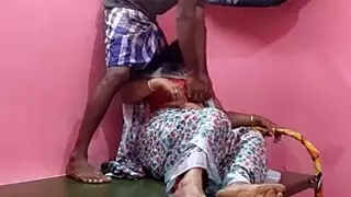 Chubby aunty has sex with stepson