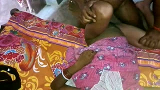 Jethani jerking big cock in the bedroom