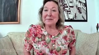 German granny in nylon