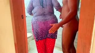 Dirty pornstar at the bathroom