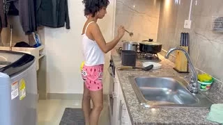 Horny beauty has sex