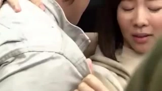 Asian giving blowjob censored