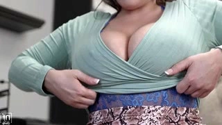Brunette with big tits spanking