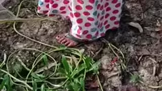 Sister-in-law with open pussy in the village