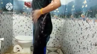 Hottie step sister at the bathroom