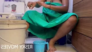 Desi bhabhiji at the bathroom