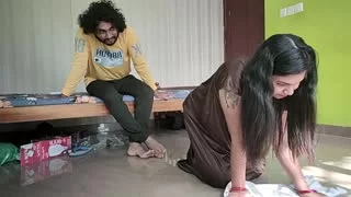 Beautiful housewife at home