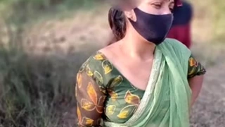 Beautiful fucking with banana on the nature