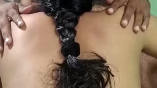 Boudi savoring on the bed