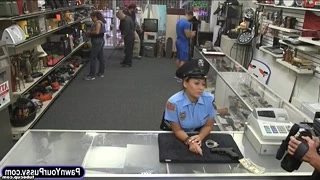 With twat fucking with cop in police