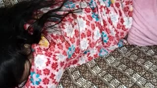 Petite housewife with furry pussy