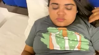 Naked has sex in the motel