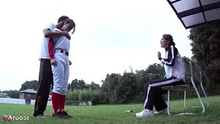 Skinny woman and girl fucking with old man