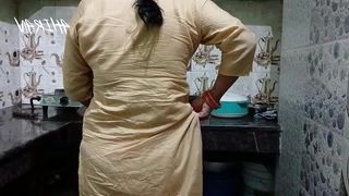 Nude fucks in the kitchen