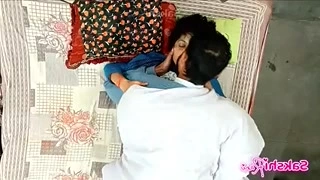 Cute teacher on the exam