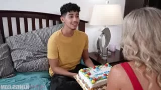 Sex addicted stepmom jerking the cock
