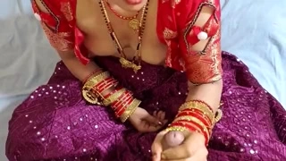 In a blouse fucking with brother-in-law on the bed
