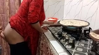 South asian mum in the kitchen