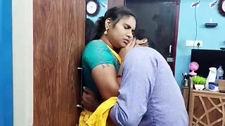 Tamil in saree deep kissing