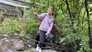 Caught pissing outdoor