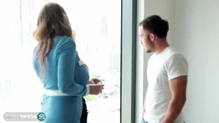 Student with furry pussy fucking doggy style